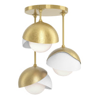Brooklyn 3-Light Double Shade Semi-Flush