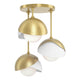 Brooklyn 3-Light Double Shade Semi-Flush