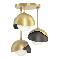 Brooklyn 3-Light Double Shade Semi-Flush