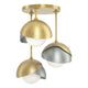 Brooklyn 3-Light Double Shade Semi-Flush