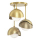 Brooklyn 3-Light Double Shade Semi-Flush