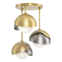Brooklyn 3-Light Double Shade Semi-Flush
