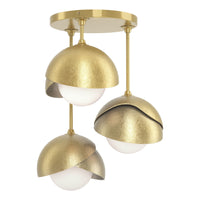 Brooklyn 3-Light Double Shade Semi-Flush