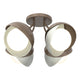 Brooklyn 4-Light Double Shade Semi-Flush