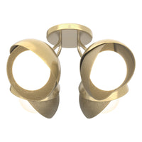 Brooklyn 4-Light Double Shade Semi-Flush