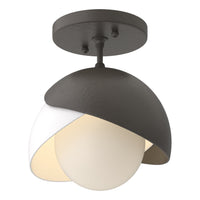 Brooklyn 1-Light Double Shade Semi-Flush