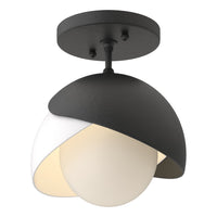 Brooklyn 1-Light Double Shade Semi-Flush
