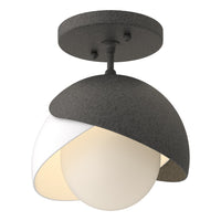 Brooklyn 1-Light Double Shade Semi-Flush