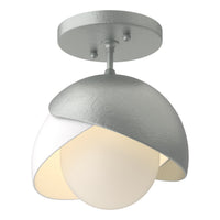Brooklyn 1-Light Double Shade Semi-Flush