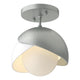 Brooklyn 1-Light Double Shade Semi-Flush