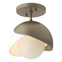 Brooklyn 1-Light Double Shade Semi-Flush