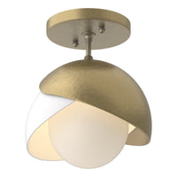 Brooklyn 1-Light Double Shade Semi-Flush