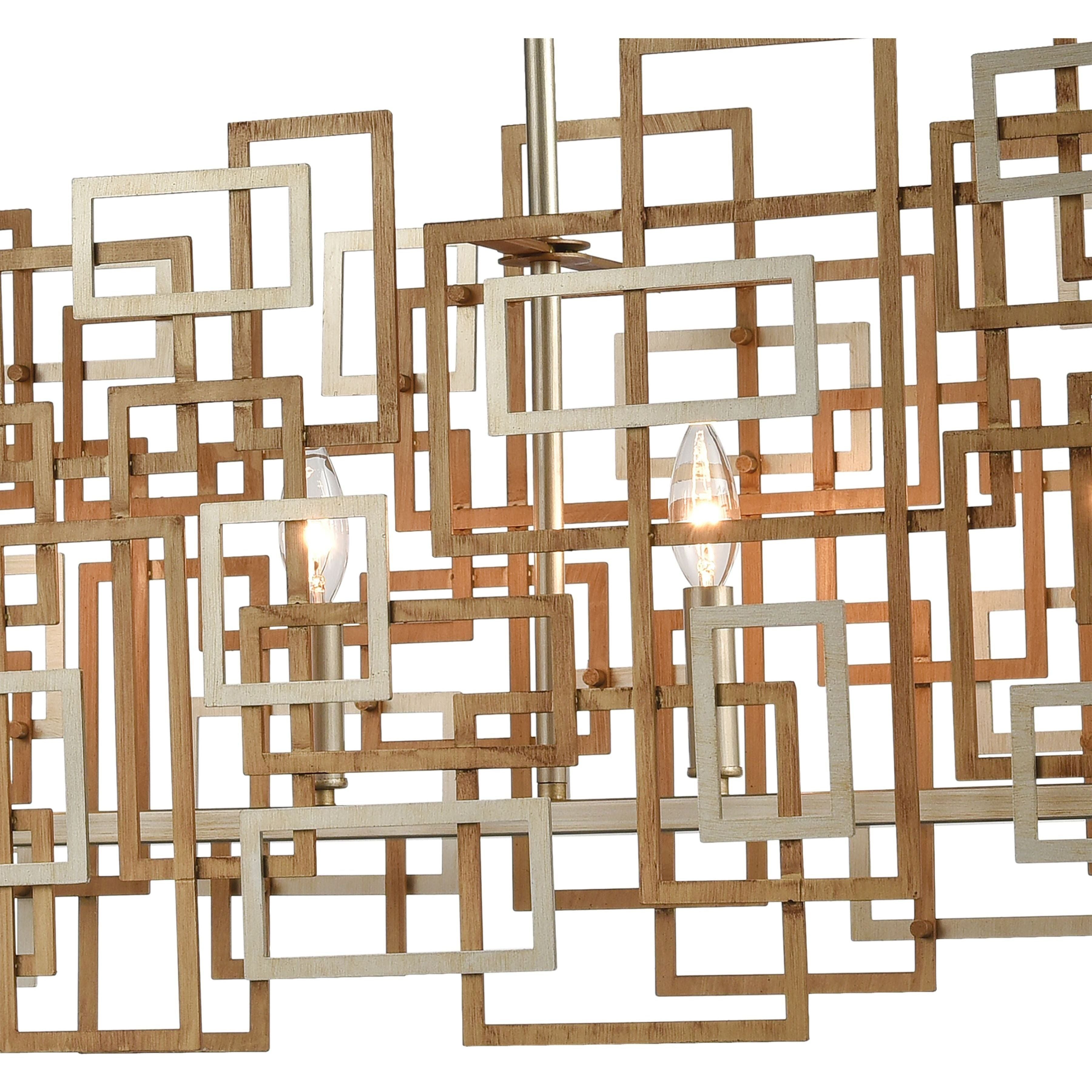 Gridlock 44" Wide 6-Light Linear Chandelier