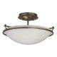 Plain Small Semi-Flush