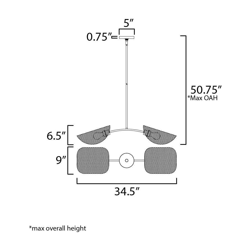 Bonnet 2-Light Chandelier