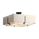 Exos Square Large Double Shade Semi-Flush