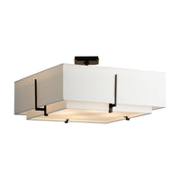 Exos Square Large Double Shade Semi-Flush