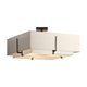 Exos Square Large Double Shade Semi-Flush