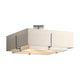 Exos Square Large Double Shade Semi-Flush