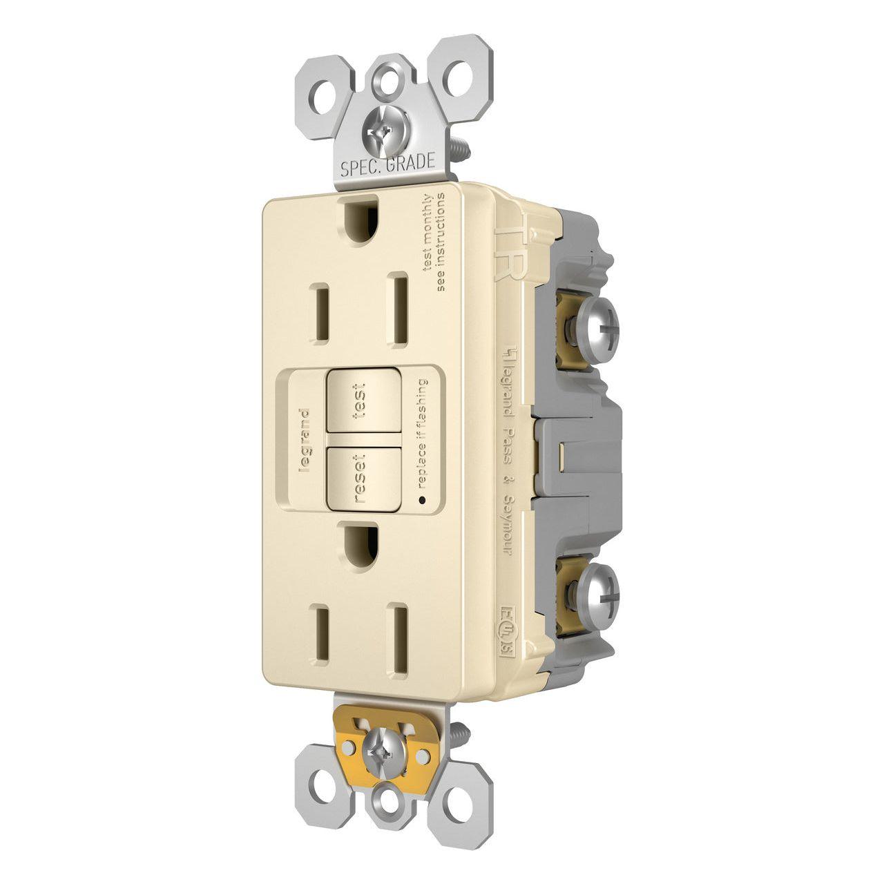 Legrand - radiant Spec-Grade 15A Tamper-Resistant Self-Test GFCI Receptacle - Lights Canada