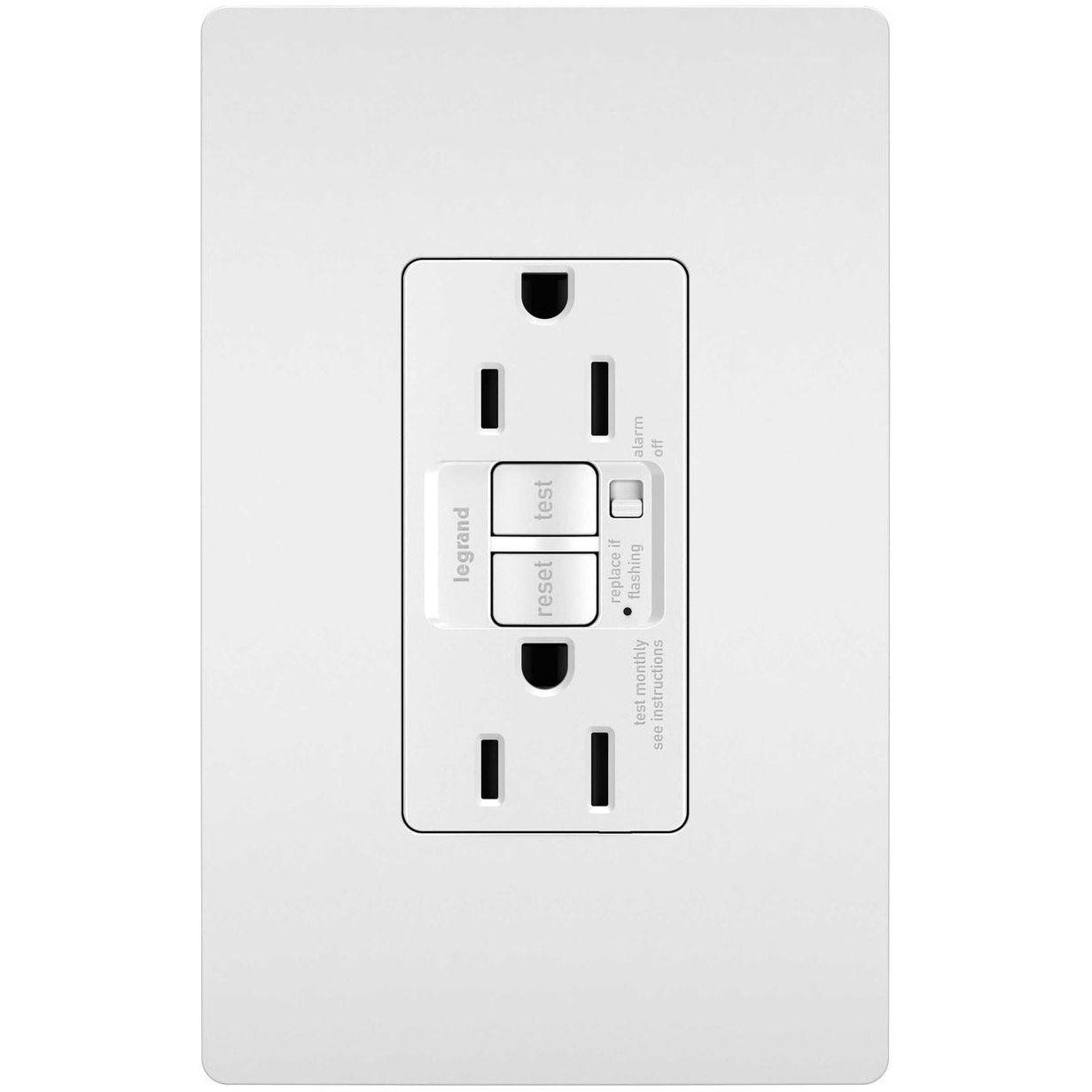 Legrand - radiant 15A Tamper-Resistant Self-Test GFCI Outlet with Audible Alarm - Lights Canada