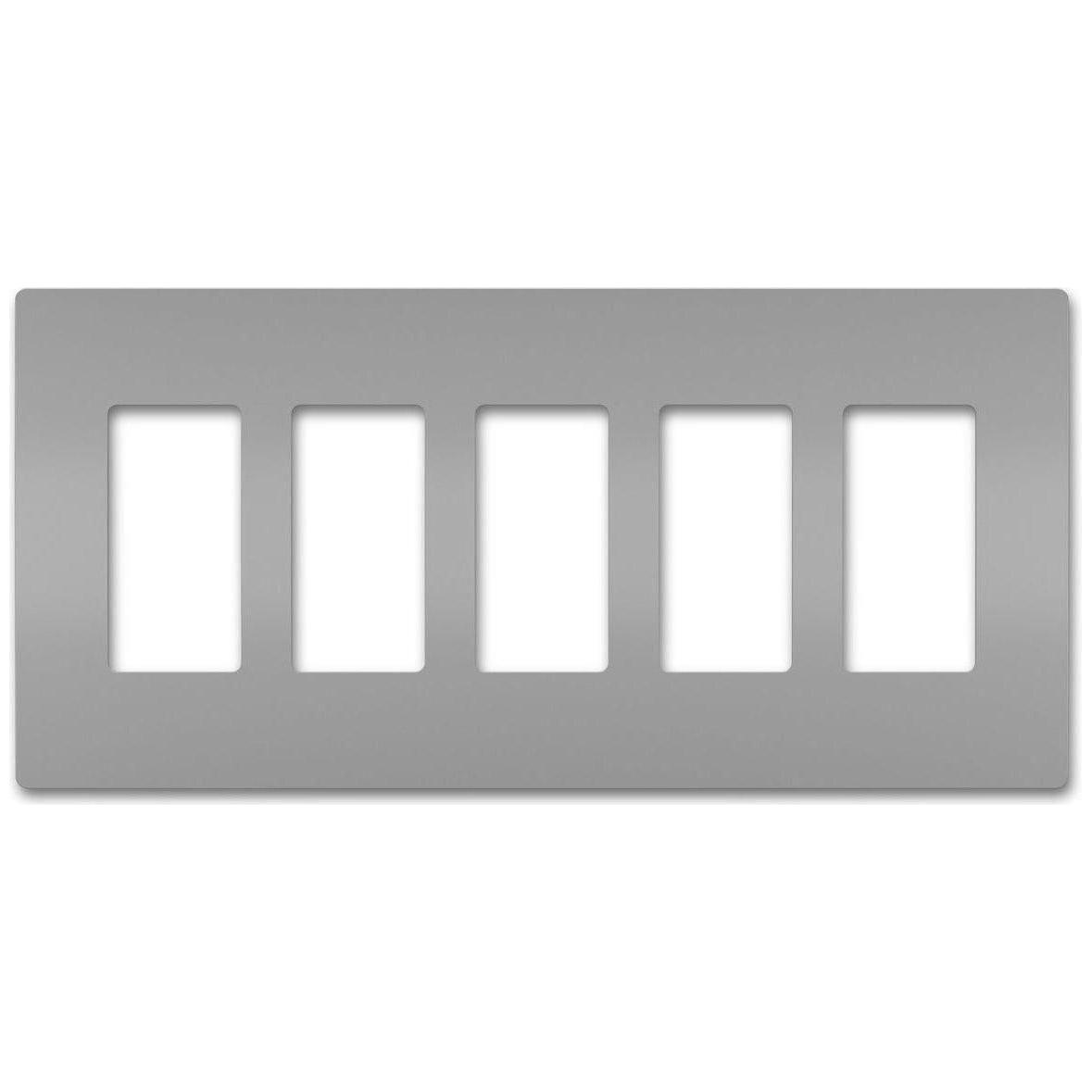 Legrand - radiant Five-Gang Screwless Wall Plate - Lights Canada