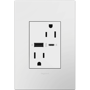 Legrand - Adorne 15A Tamper-Resistant Ultra-Fast USB Type A/C Outlet - Lights Canada