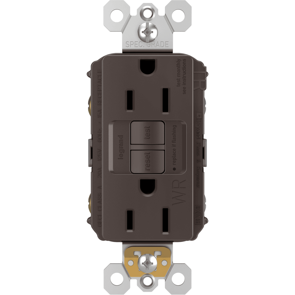 Legrand - radiant Spec-Grade 15A Weather-Resistant Self-Test GFCI Receptacle - Lights Canada