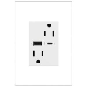 Legrand - Adorne 15A Tamper-Resistant Ultra-Fast USB Type A/C Outlet - Lights Canada