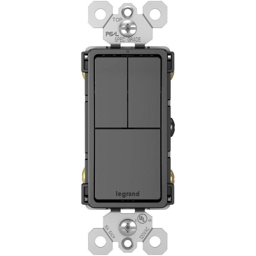 Legrand - radiant Two Single-Pole Switches & Single Pole/3-Way Switch - Lights Canada