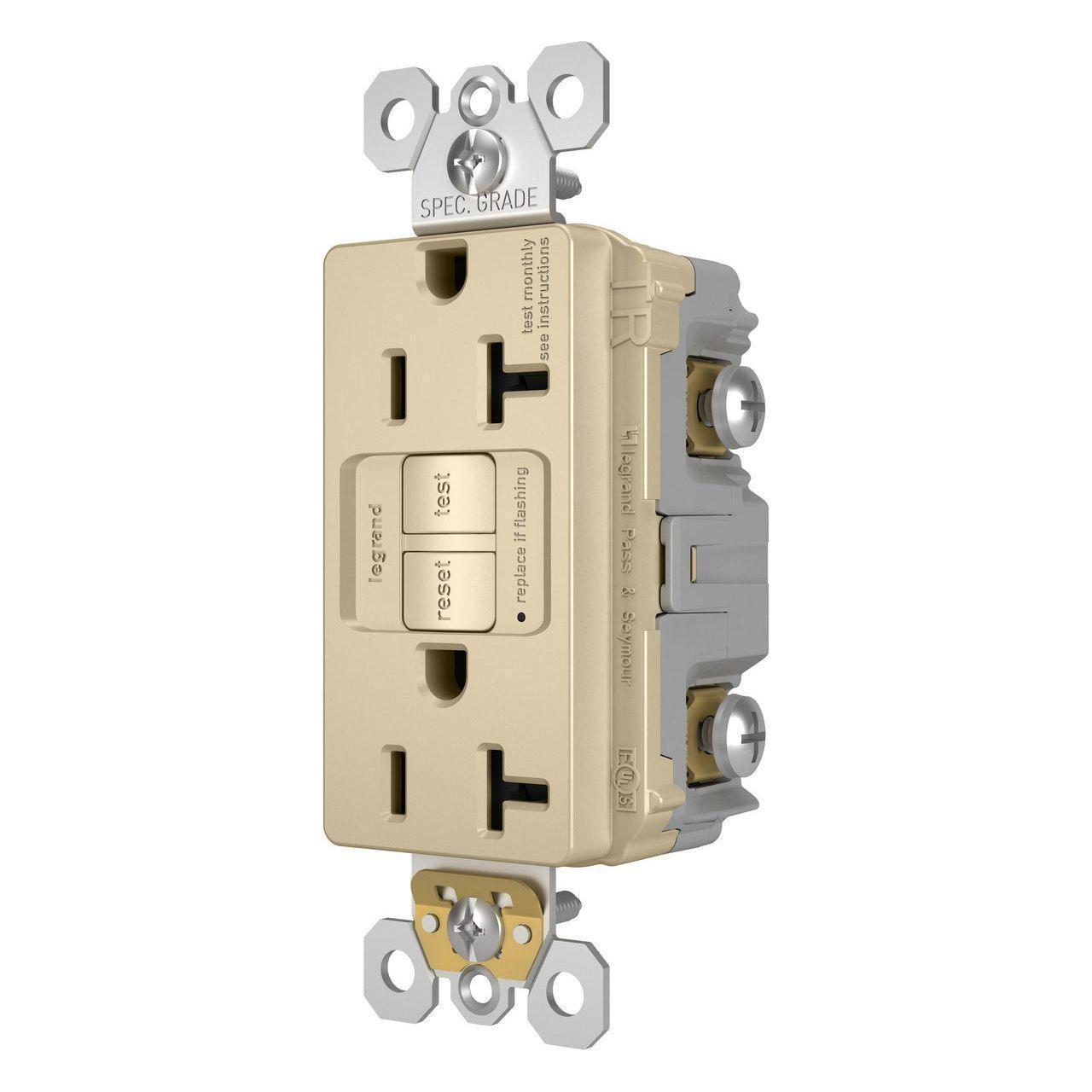 Legrand - radiant Spec-Grade 20A Tamper-Resistant Self-Test GFCI Receptacle - Lights Canada