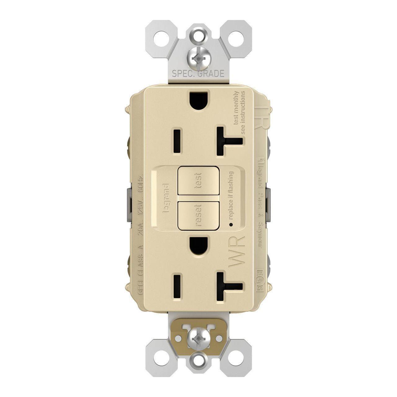 Legrand - radiant Spec-Grade 20A Weather-Resistant Self-Test GFCI Receptacle - Lights Canada