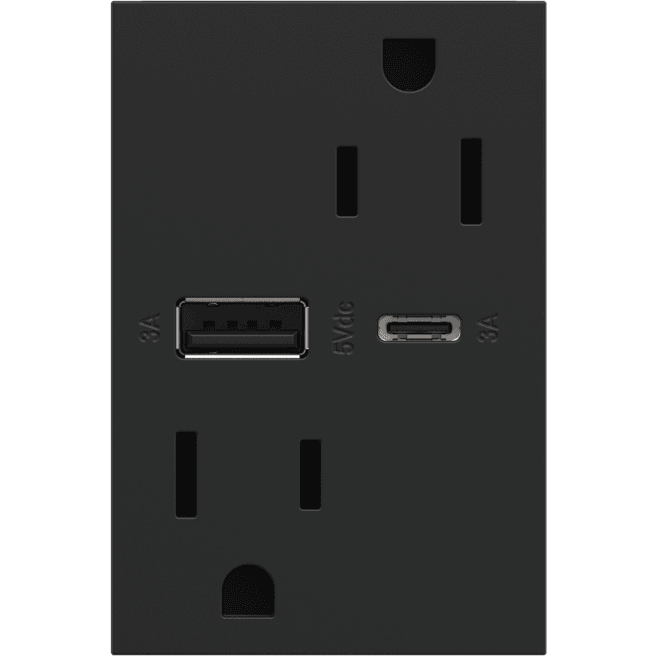 Legrand - Adorne 15A Tamper-Resistant Ultra-Fast USB Type A/C Outlet - Lights Canada