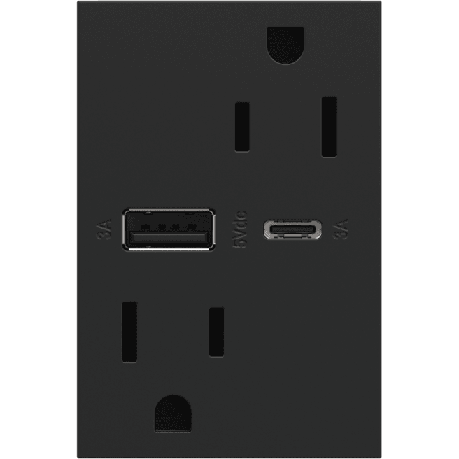 Legrand - Adorne 15A Tamper-Resistant Ultra-Fast USB Type A/C Outlet - Lights Canada