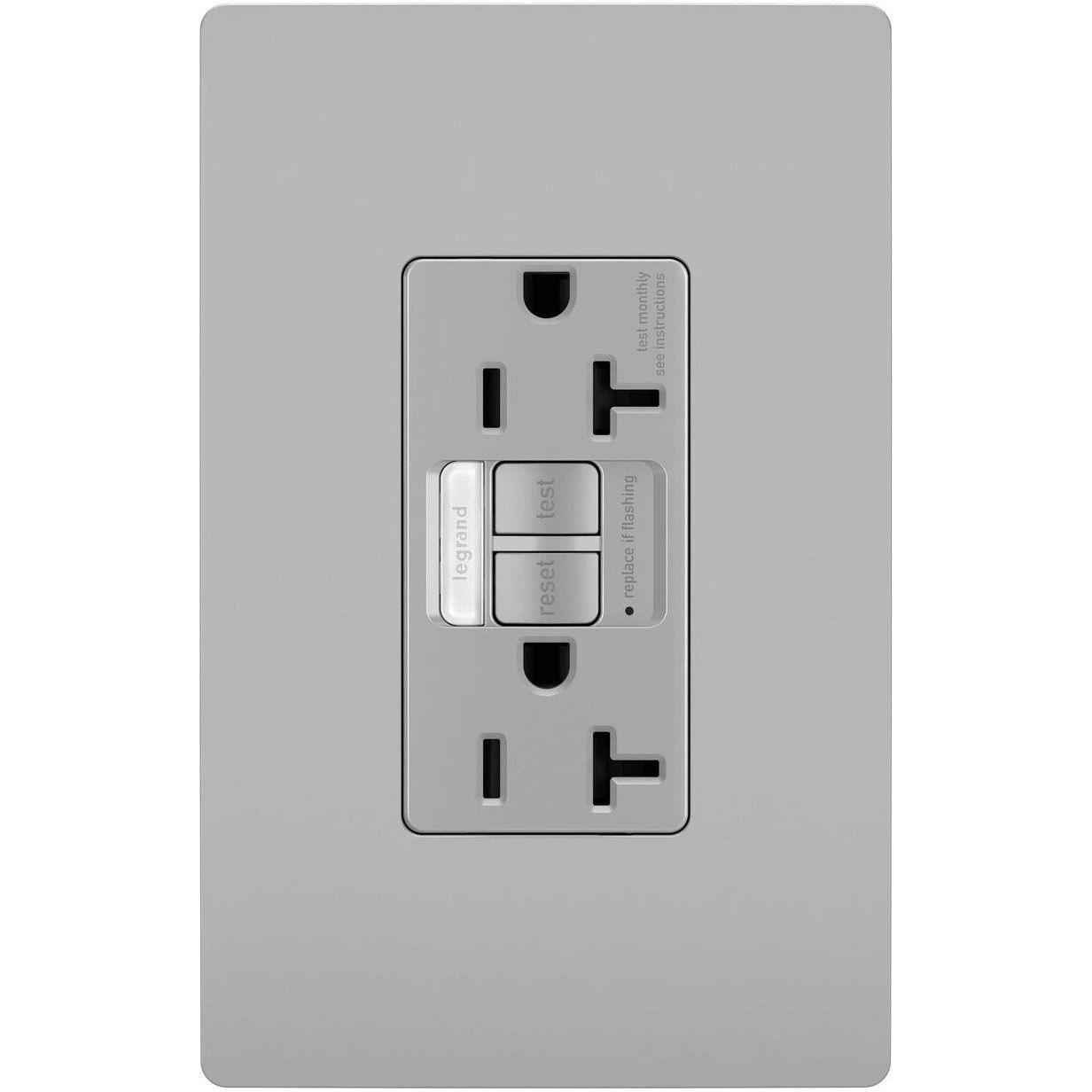 Legrand - radiant 20A Tamper-Resistant Self-Test GFCI Outlet with Night Light - Lights Canada