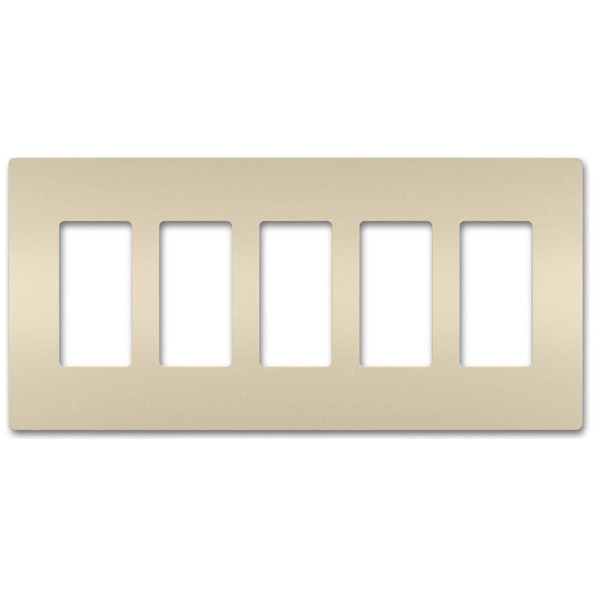 Legrand - radiant Five-Gang Screwless Wall Plate - Lights Canada