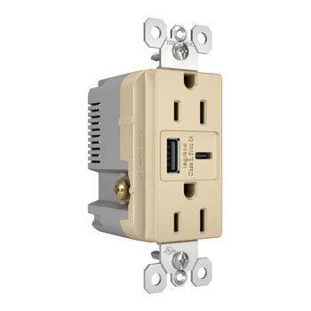 Legrand - radiant 15A Tamper-Resistant Ultra-Fast USB Type-A/C Outlet - Lights Canada