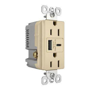Legrand - radiant 15A Tamper-Resistant Ultra-Fast USB Type-A/C Outlet - Lights Canada