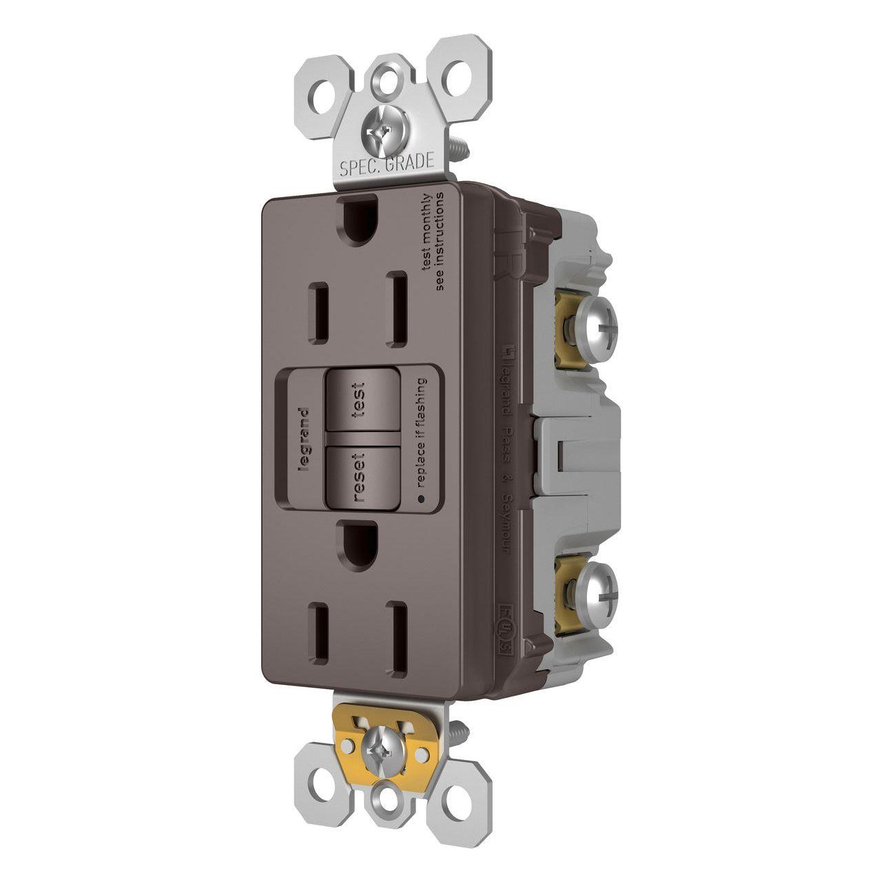 Legrand - radiant Spec-Grade 15A Tamper-Resistant Self-Test GFCI Receptacle - Lights Canada