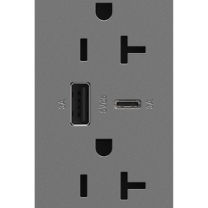 Legrand - Adorne 20A Tamper-Resistant Ultra-Fast USB Type A/C Outlet - Lights Canada