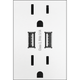 Legrand - Dual USB Plus-Size Outlet Combo with Matching Wall Plate - Lights Canada