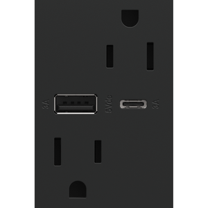 Legrand - Adorne 15A Tamper-Resistant Ultra-Fast USB Type A/C Outlet - Lights Canada