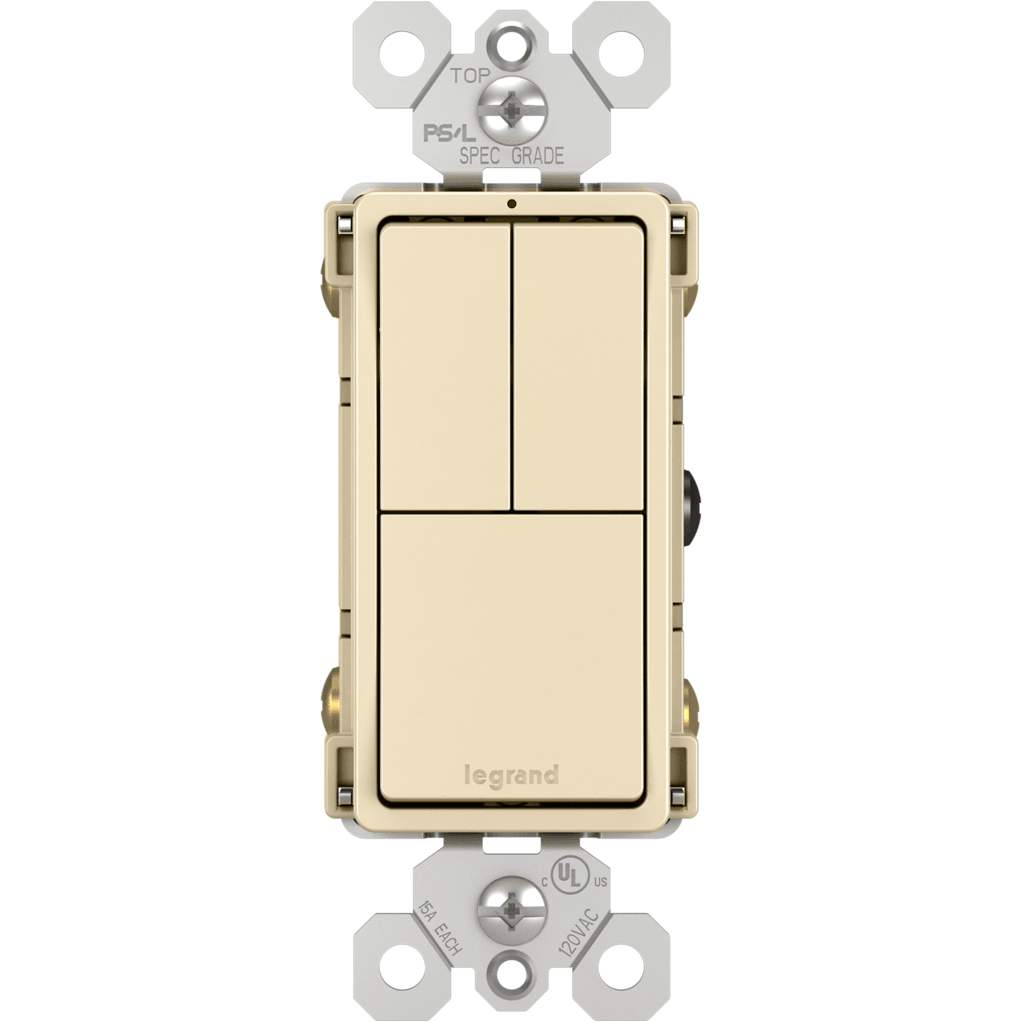 Legrand - radiant Two Single-Pole Switches & Single Pole/3-Way Switch - Lights Canada