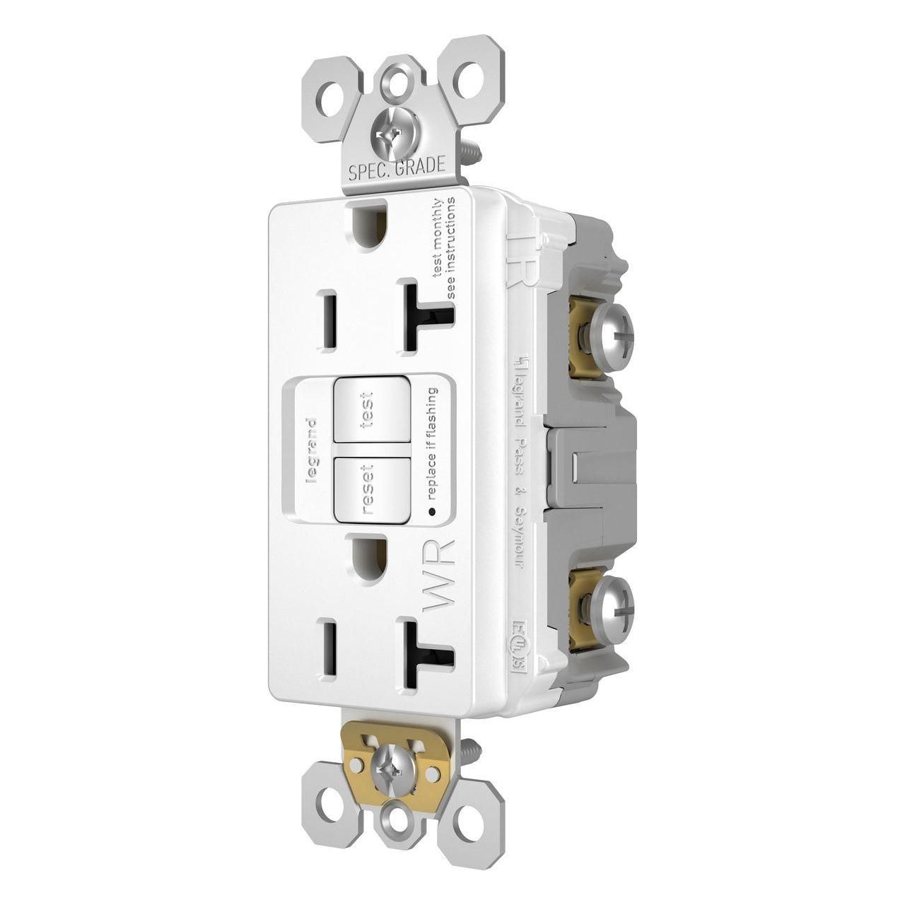 Legrand - radiant Spec-Grade 20A Weather-Resistant Self-Test GFCI Receptacle - Lights Canada