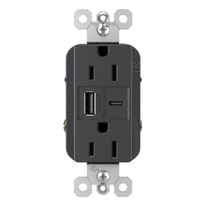 Legrand - radiant 15A Tamper-Resistant Ultra-Fast USB Type-A/C Outlet - Lights Canada