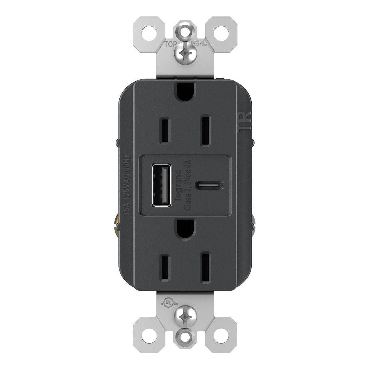 Legrand - radiant 15A Tamper-Resistant USB Type A/C Outlet - Lights Canada