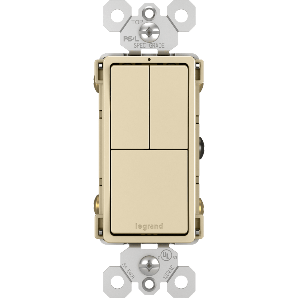 Legrand - radiant Two Single-Pole Switches & Single Pole/3-Way Switch - Lights Canada