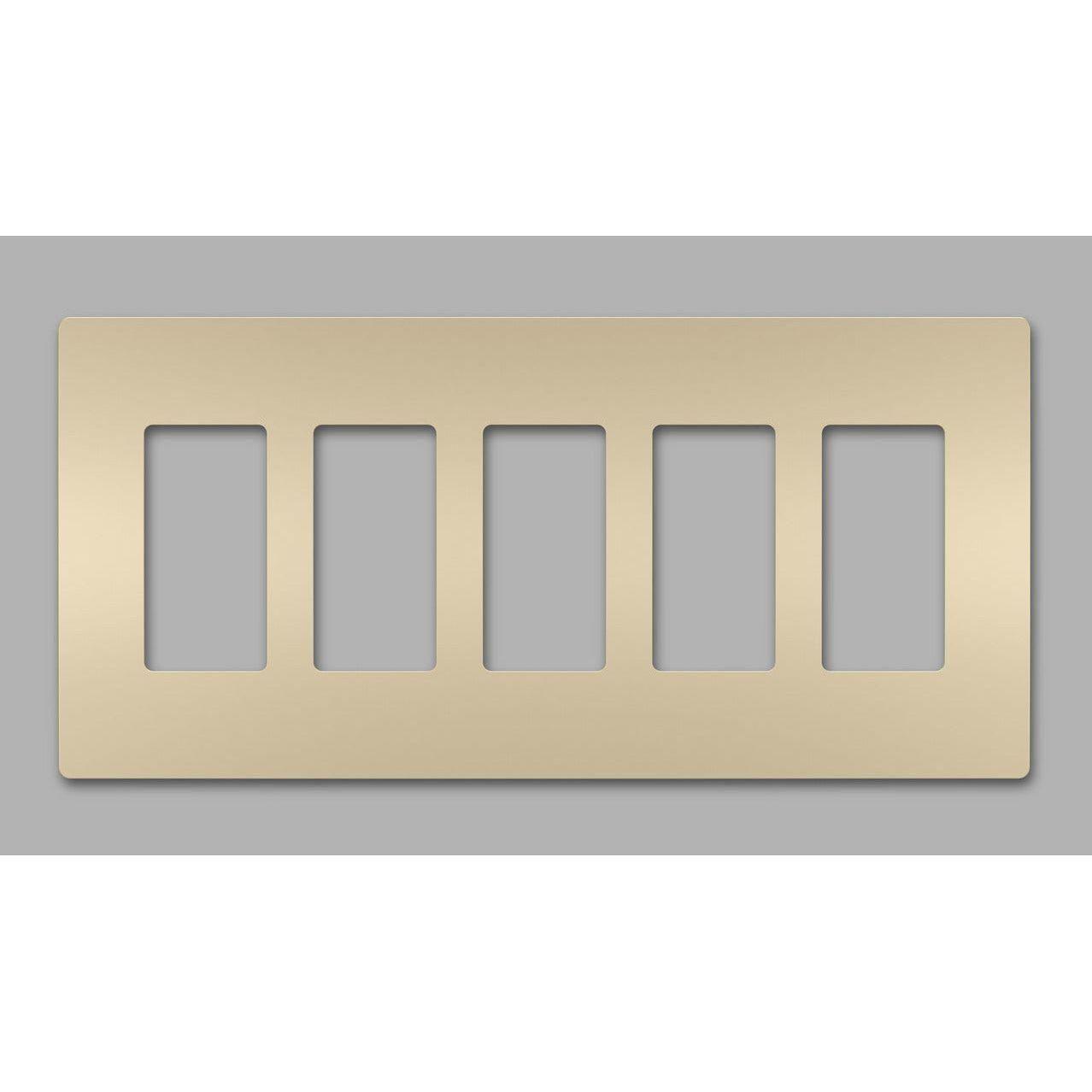 Legrand - radiant Five-Gang Screwless Wall Plate - Lights Canada