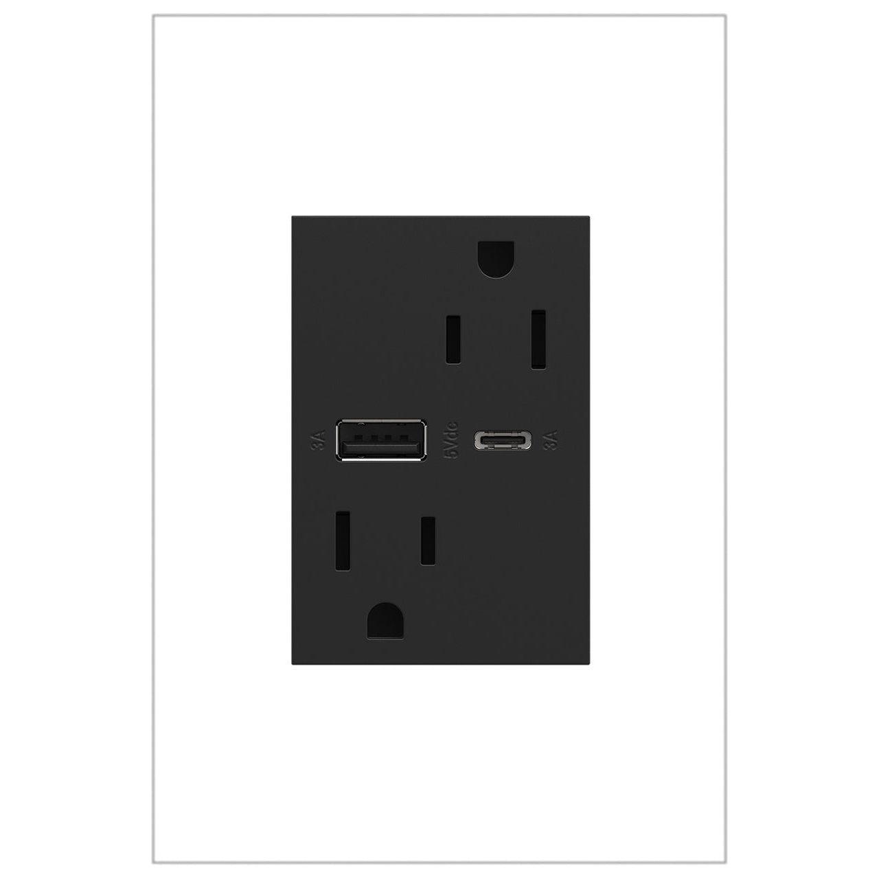 Legrand - Adorne 15A Tamper-Resistant Ultra-Fast USB Type A/C Outlet - Lights Canada