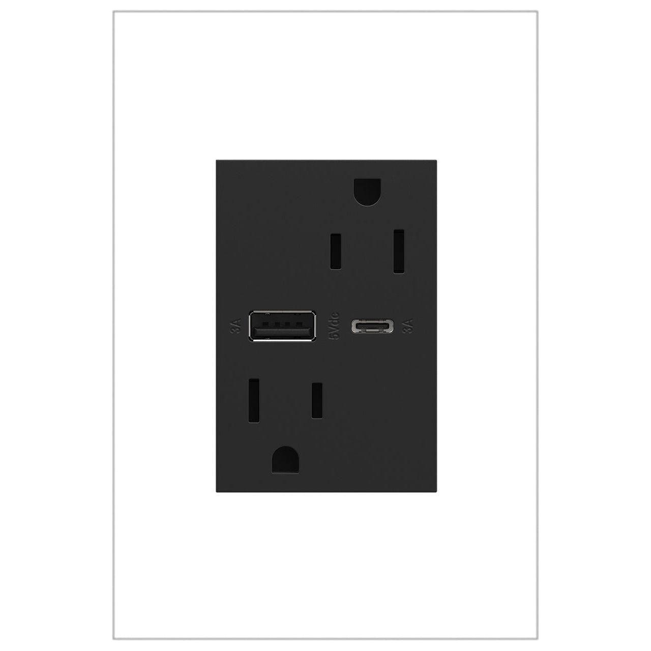 Legrand - Adorne 15A Tamper-Resistant Ultra-Fast USB Type A/C Outlet - Lights Canada